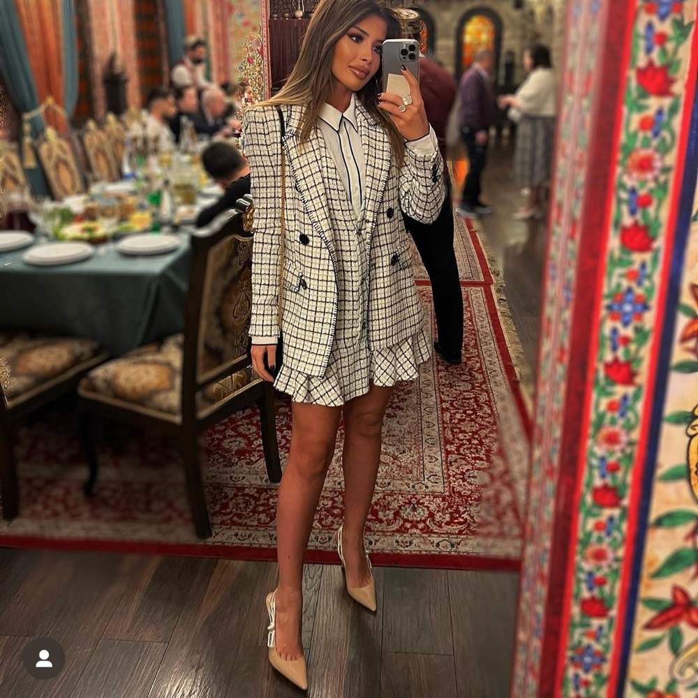 RARE ZARA PINAFORE PLAID DRESS